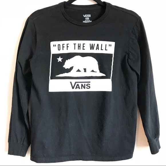 Vans Other - Vans Black with White Logo Long Sleeve Shirt